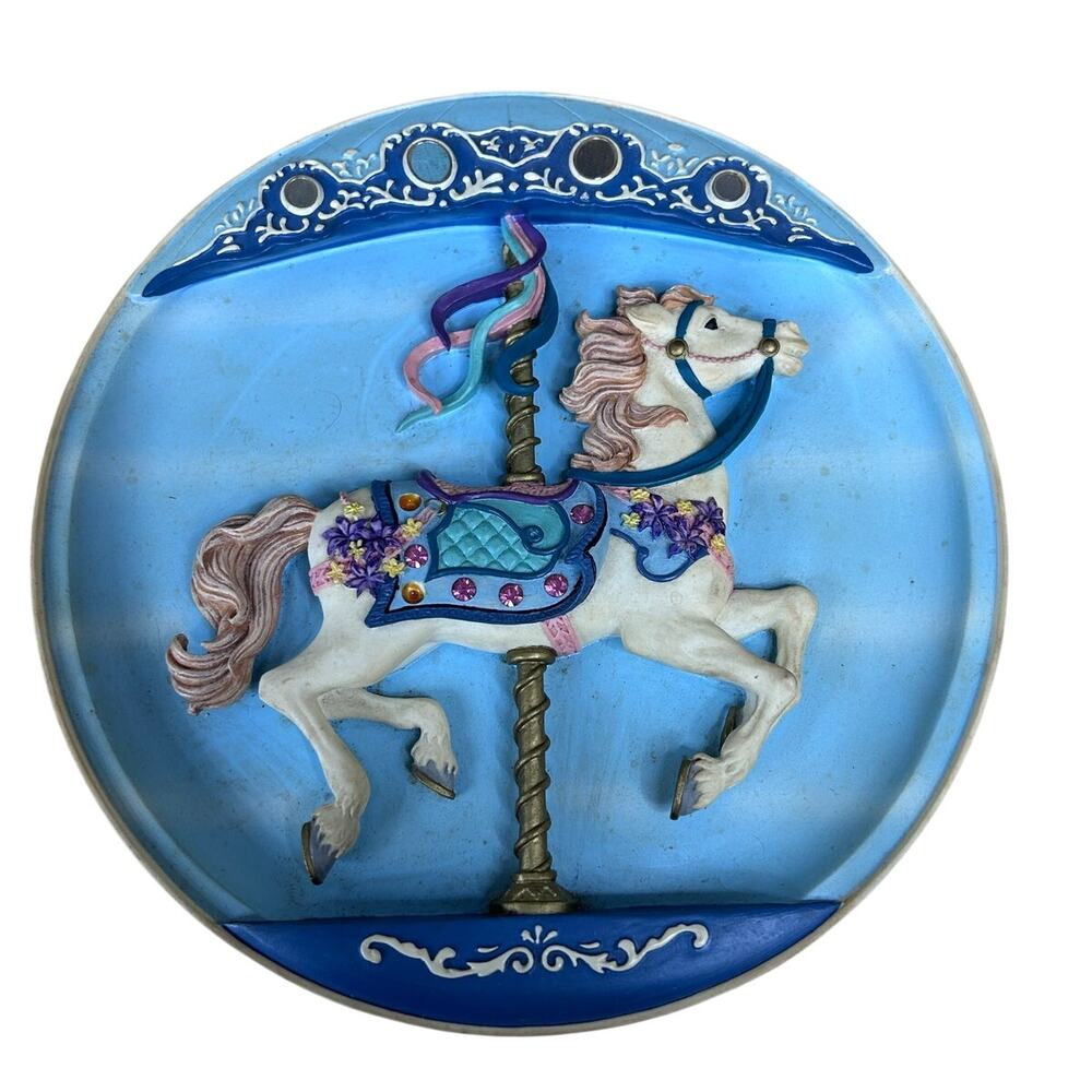 Road Studios Joyful Jumper Musical Carousel Plate 1992 Vintage Collectible w/COA